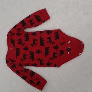 Carter's Babies 100% Cotton Red Christmas Holiday Bodysuit Onsie Size 18 Months